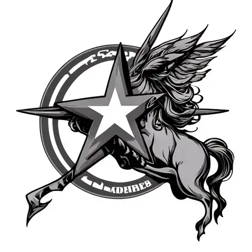 Sagittarius star sign and the name chloe tattoo design idea