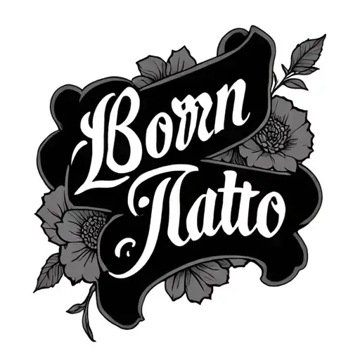Born Date tattoo design idea