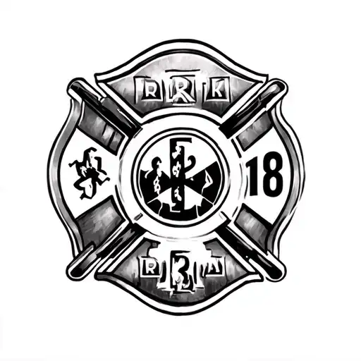 firefighter paramedic tattoo design idea