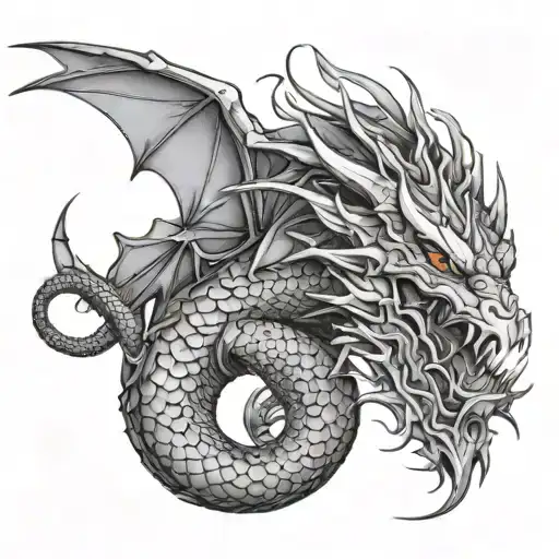 Smaug Dragon tattoo design idea