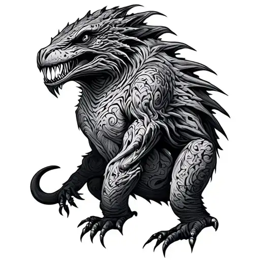 Cryptid tattoo design idea