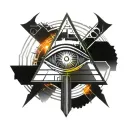 eye within a pyramid tattoo design idea