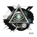 eye within a pyramid tattoo design idea