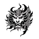 rahu tattoo design idea