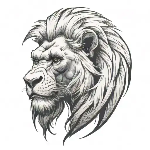 half lion half gorilla tattoo design idea
