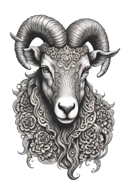 Ram head tattoo tattoo design idea