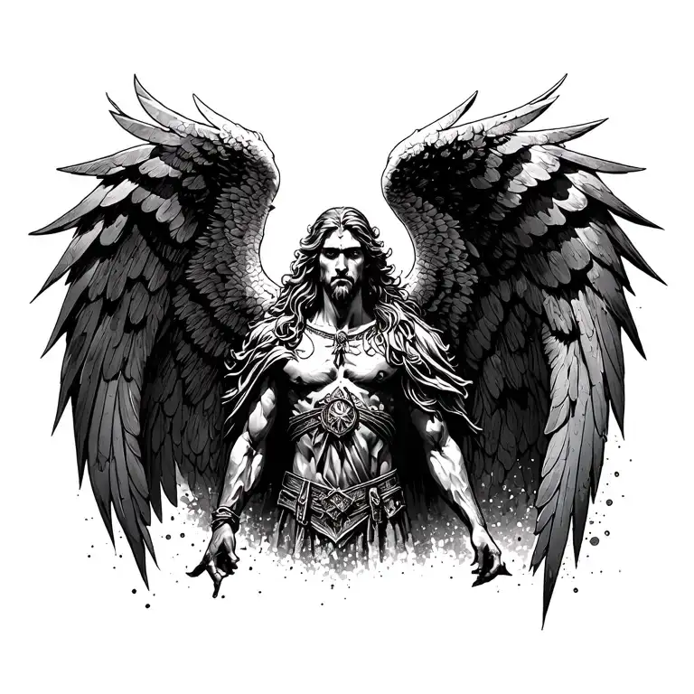archangel uriel tattoo design idea