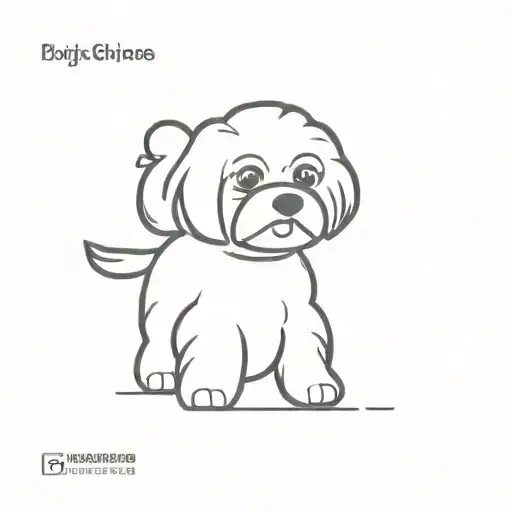 bichon bolognese tattoo design idea