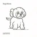 bichon bolognese tattoo design idea