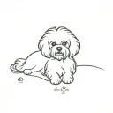 bichon bolognese tattoo design idea