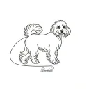 bichon bolognese tattoo design idea