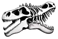 Dinosaur skeleton tattoo design idea