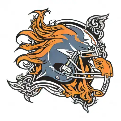 denver broncos logo tattoo design idea