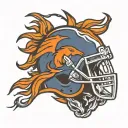 denver broncos logo tattoo design idea