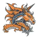 denver broncos logo tattoo design idea