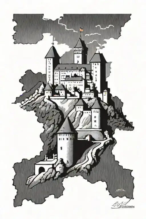Principality of Liechtenstein, Vaduz Castle, FC Vaduz, homeland pride, fatherland. tattoo design idea