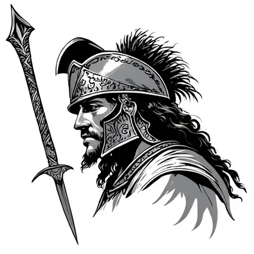 Conquistador tattoo design idea