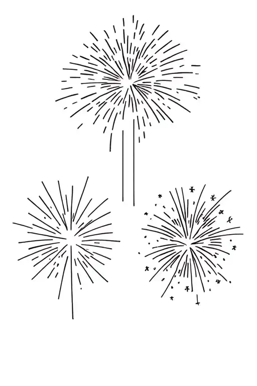 firework bursting tattoo design idea