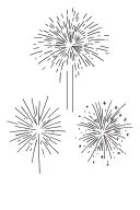 firework bursting tattoo design idea