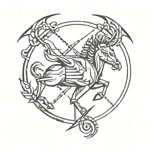 Sagittarius Scorpio and Cancer zodiac tattoo design idea