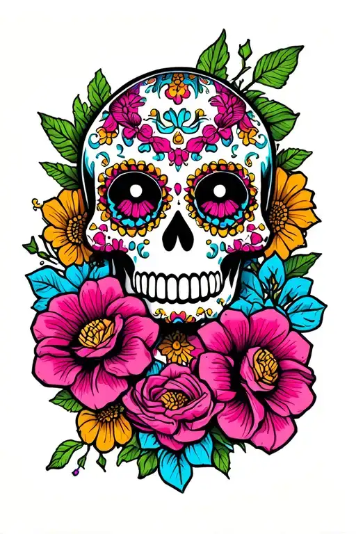 sugar skull design tattoo design idea