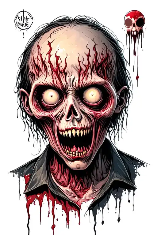 depression personified tattoo design idea