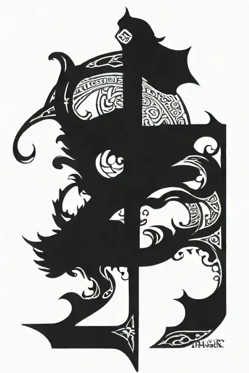 Ragnar name written tattoo design idea