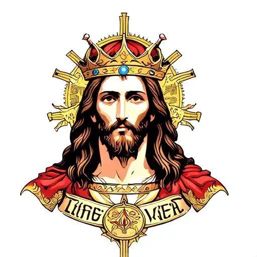 Christ is King tattoo design idea
