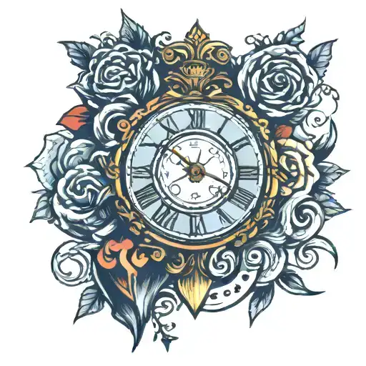 god of time tattoo design idea