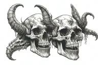 animal skull tattoo design idea