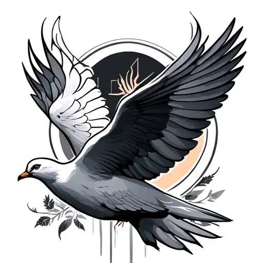 Modern Dove Jireh Ministries tattoo design idea