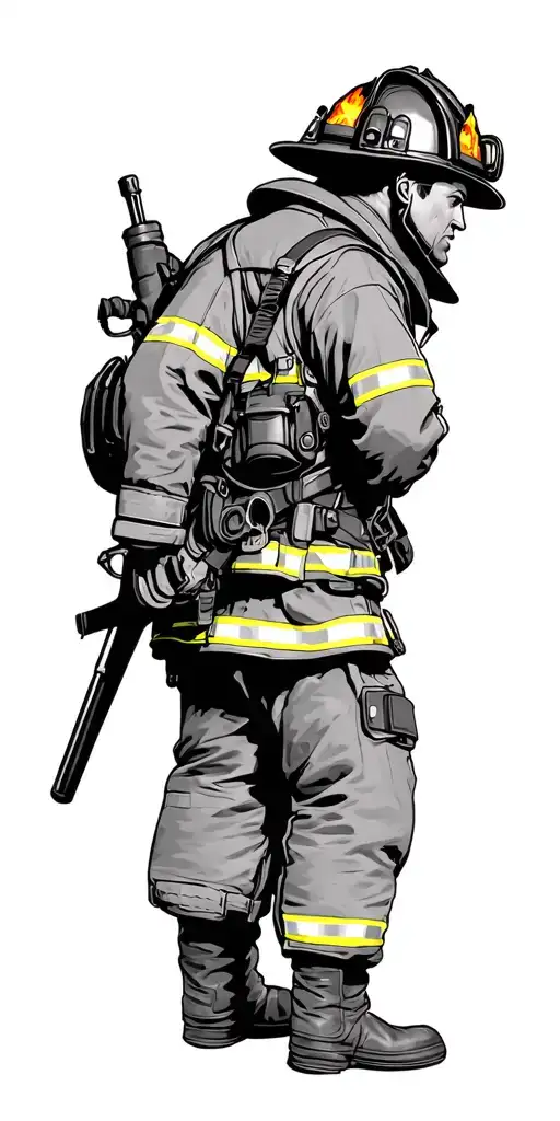 firefighter  tattoo design idea