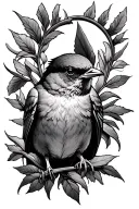 robin tattoo design idea