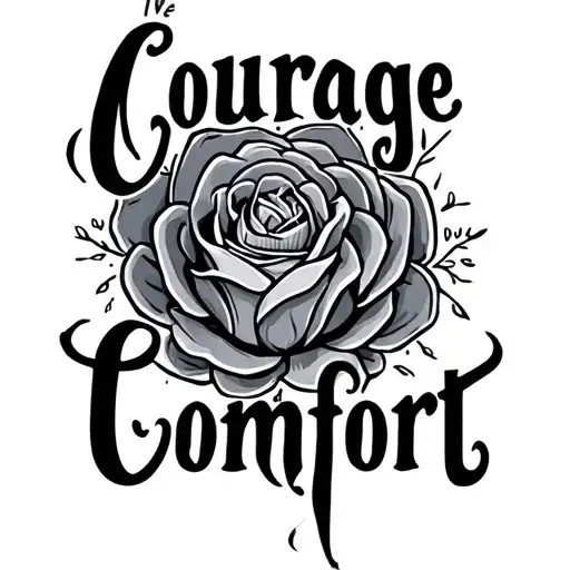 Courage Over Comfort tattoo design idea