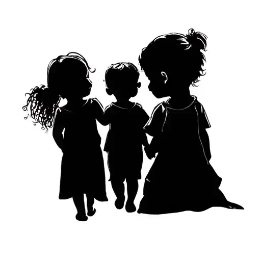 Grandchildren tattoo design idea