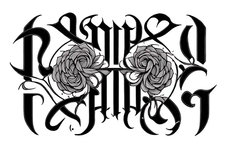 Ambigram With namens Lene and mara  tattoo design idea