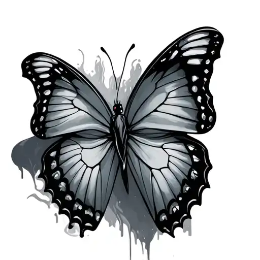 masculine butterfly emerging tattoo design idea