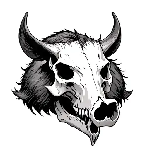three head boar skull tattoo design idea
