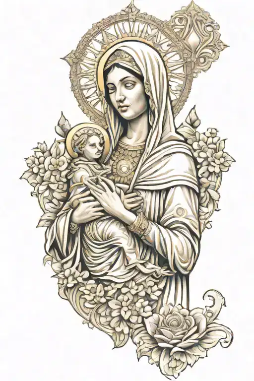 Our Lady of Nazareth tattoo design idea