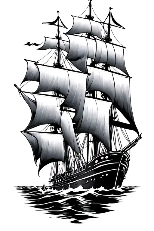 3 pins maritimes tattoo design idea