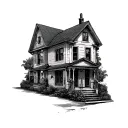 Trap House tattoo design idea