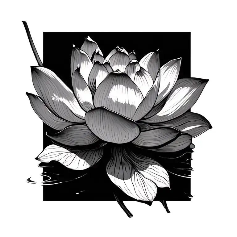 lotus flower tattoo design idea