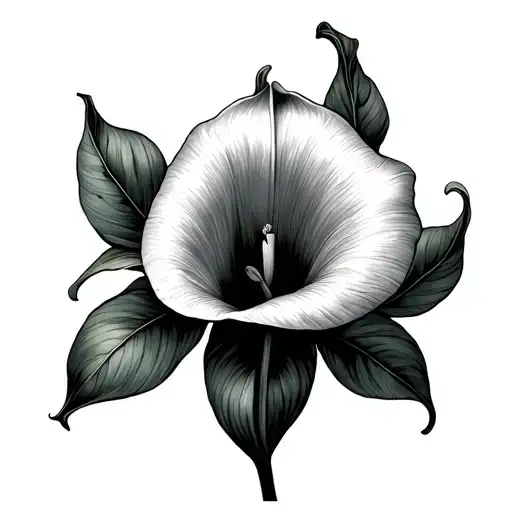 cade juniper with calla lily flower tattoo design idea
