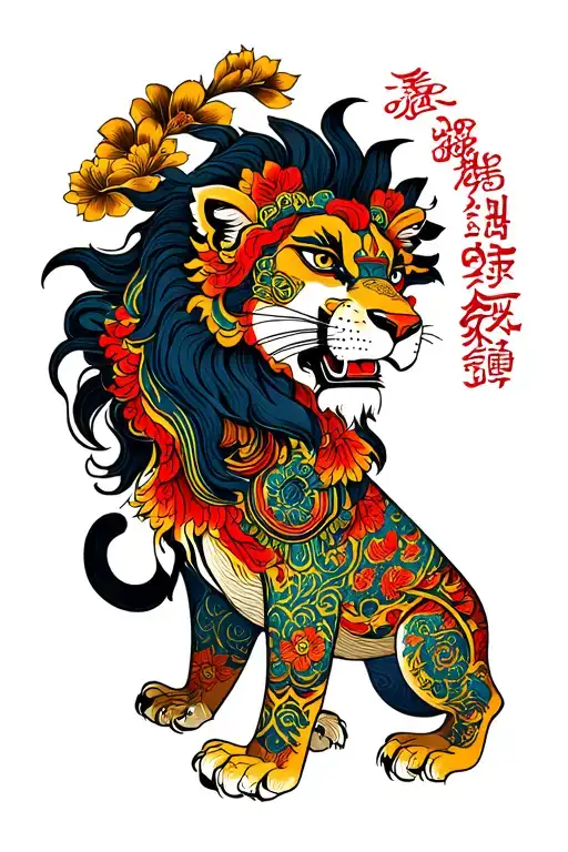 Philippines sun, sri lankan lion tattoo design idea