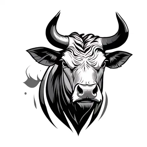 Japanese Bull head tattoo tattoo design idea