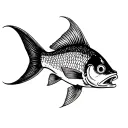 traditional fish flash tattoo design idea