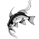 traditional fish flash tattoo design idea