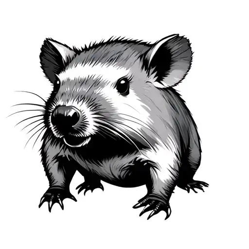 Combat Wombat tattoo design idea