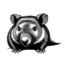 Combat Wombat tattoo design idea