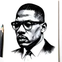 Malcolm x tattoo design idea